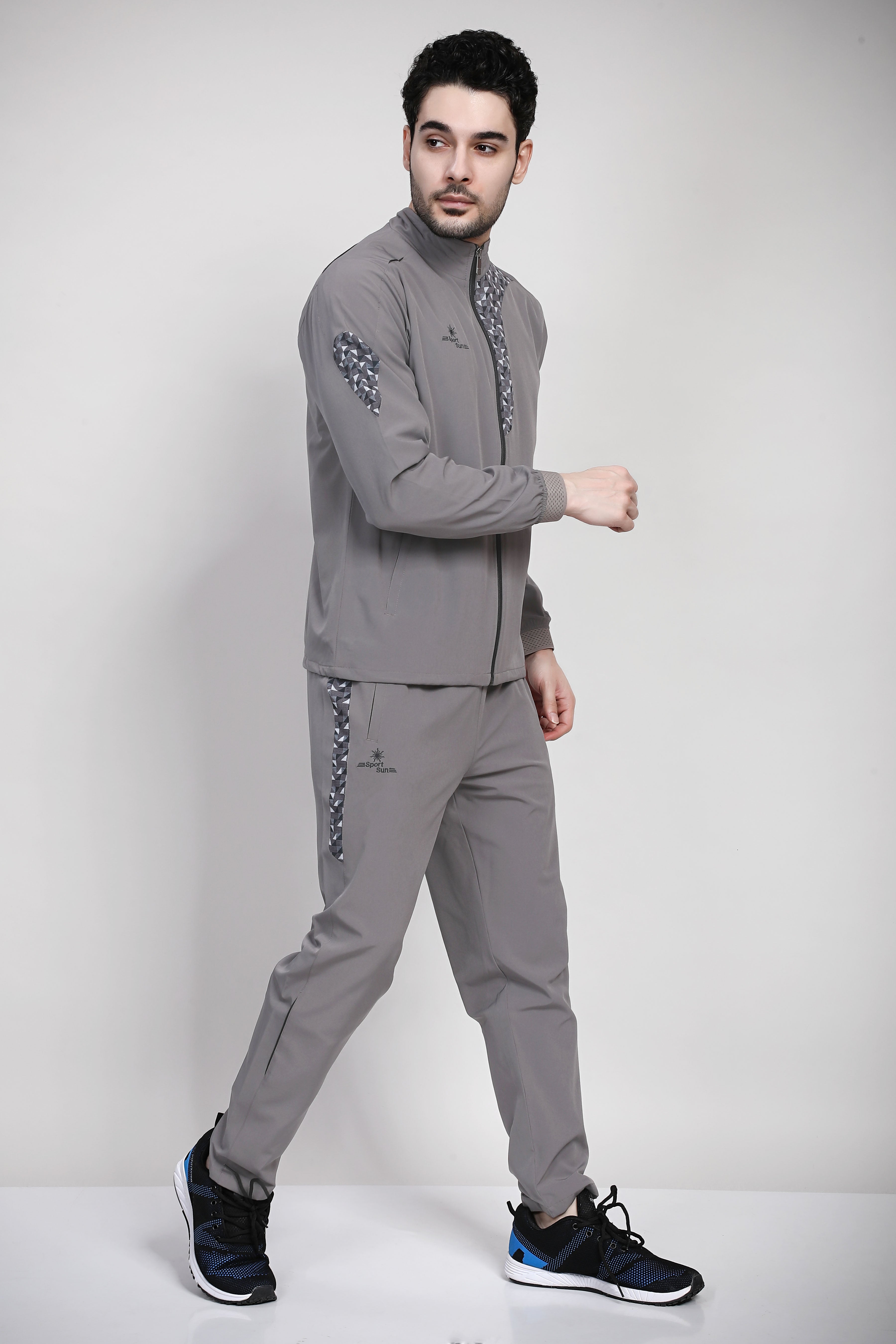 Sport Sun Micro Poly Charcoal Track Suit