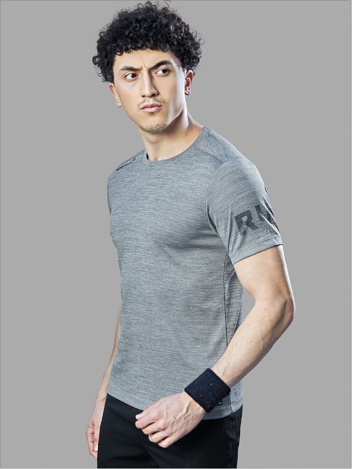 Sport Sun Cool Run Round Neck Light Grey T Shirt