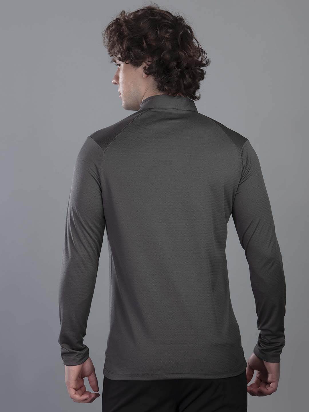 Men's Zipper Chinese Collar Performance T Shirt