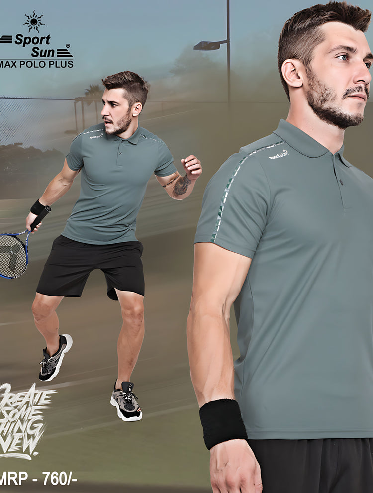 Sport Sun Max Polo Plus Green T-shirt for Men