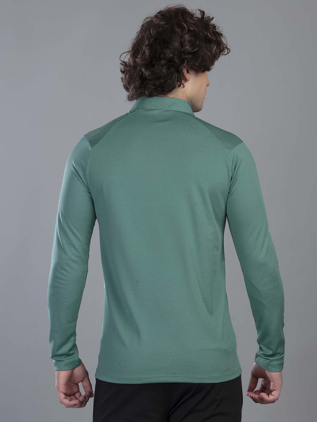 Men's Zipper Chinese Collar Performance T Shirt
