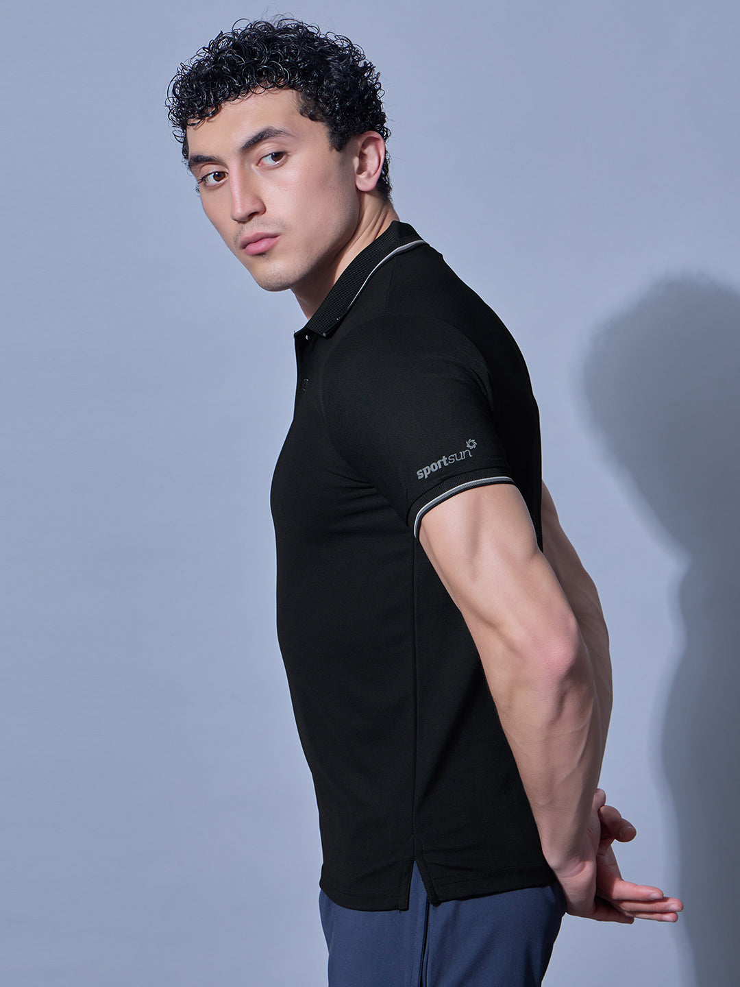 Sport Sun Max Polo Pro Black T Shirt