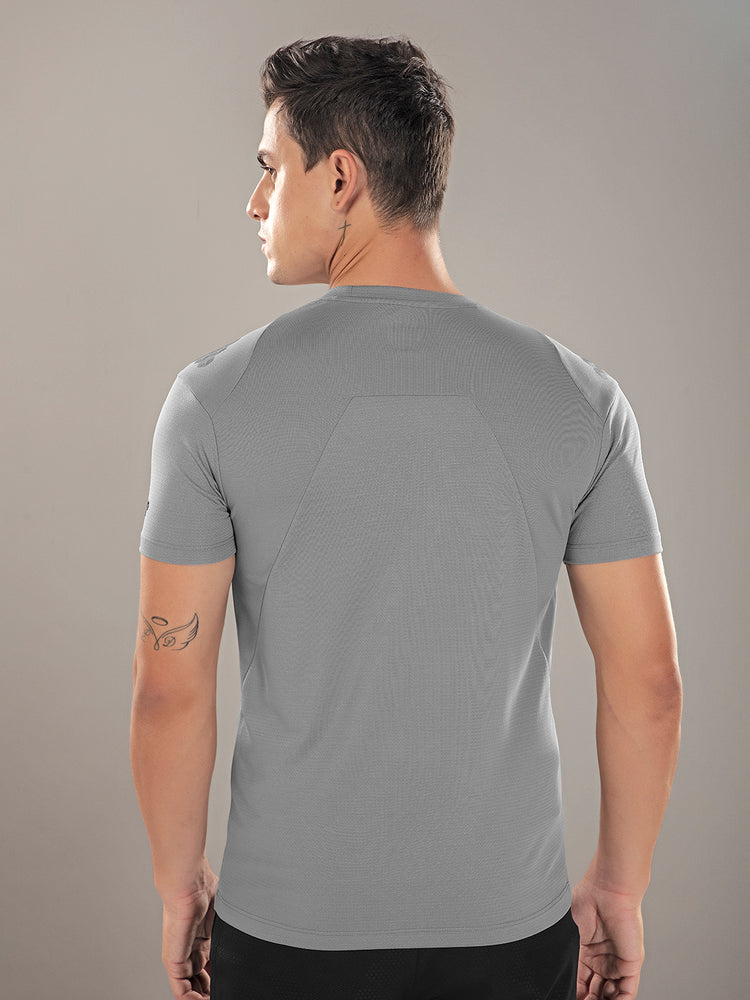 Sport Sun Active Round Neck Light Grey T Shirt