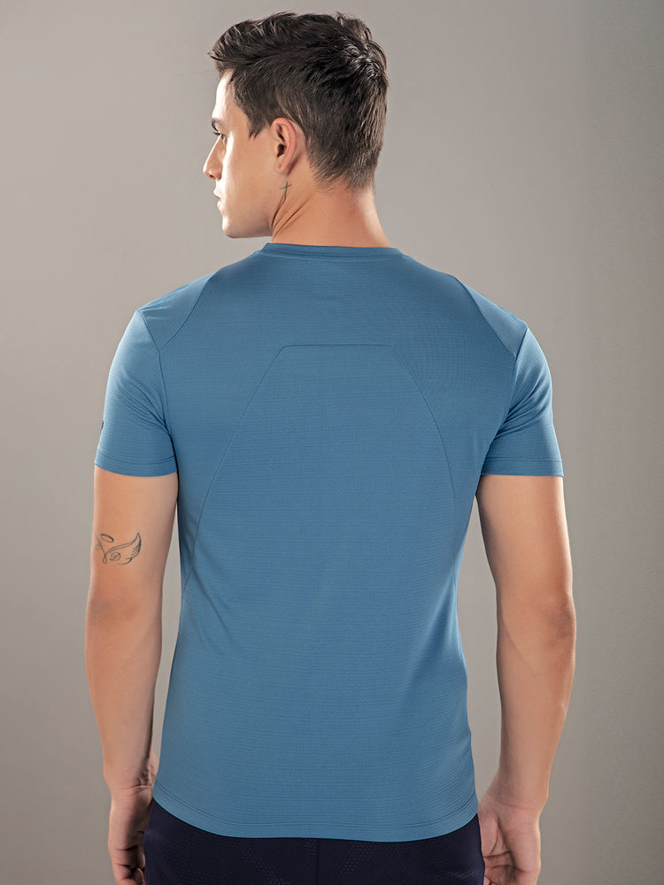 Sport Sun Active Round Neck Ice Blue T Shirt