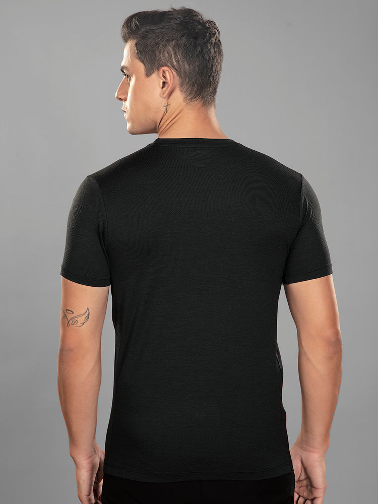 Sport Sun Playcool Pro Round Neck Black T Shirt