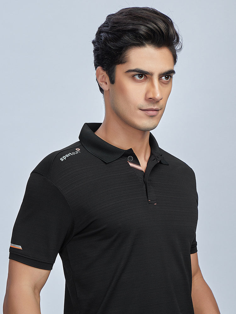 Sport Sun Playcool Polo Black T Shirt