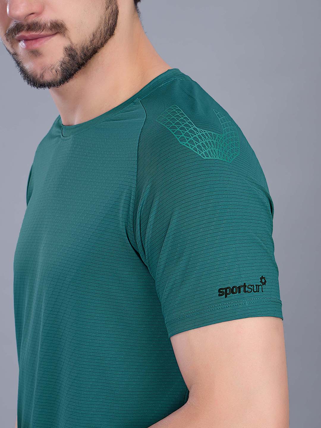 Men’s Active Stretchable Round Neck Sports T Shirt