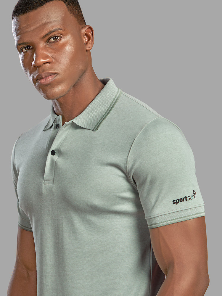 Sport Sun Pista Milange Cotton Matty Polo T Shirt