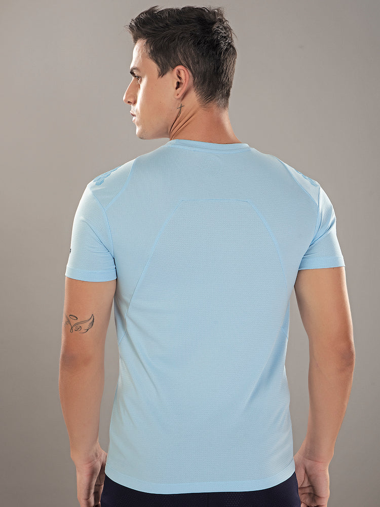 Sport Sun Active Round Neck Sky Blue T Shirt