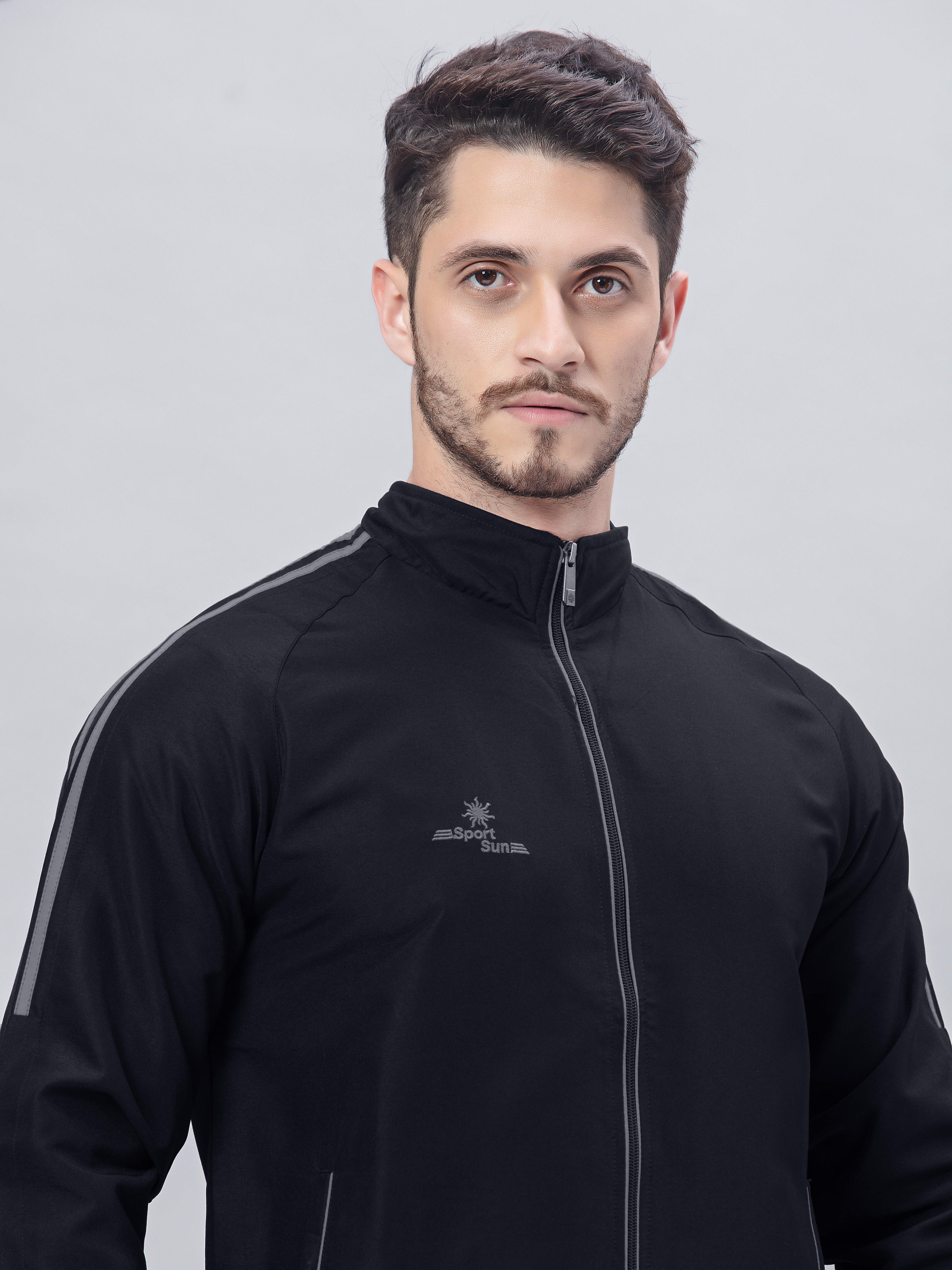 Sport Sun Micro Poly Men Black Track Suit