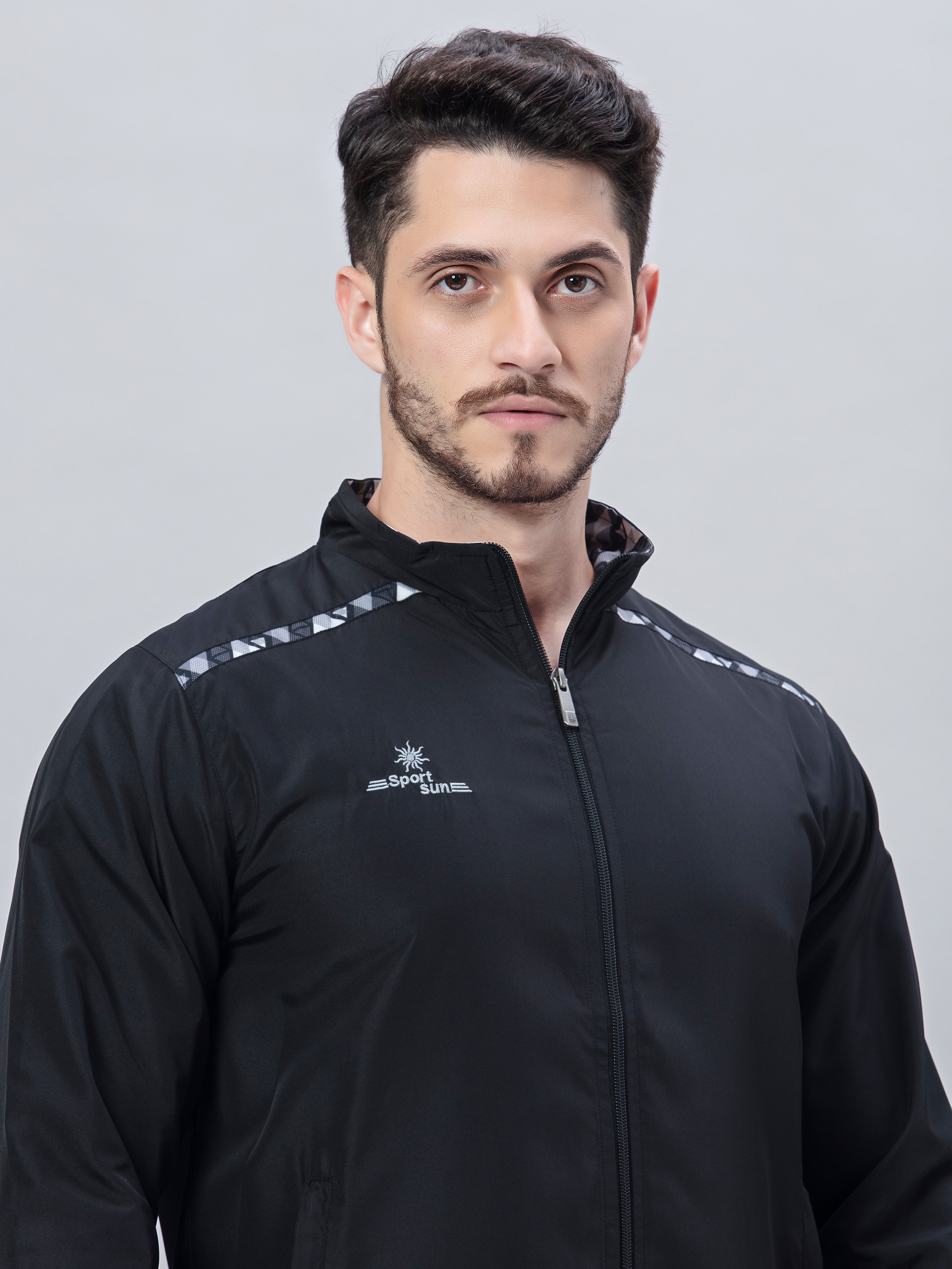 Sport Sun Micro Poly Black Track Suit