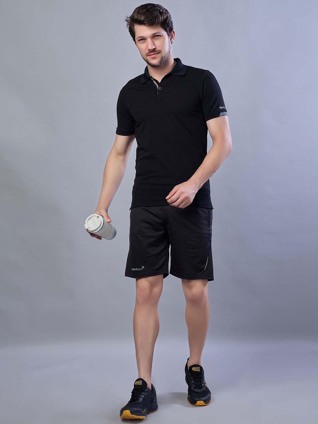 Men’s Stretchable Polo Neck Sports T Shirt