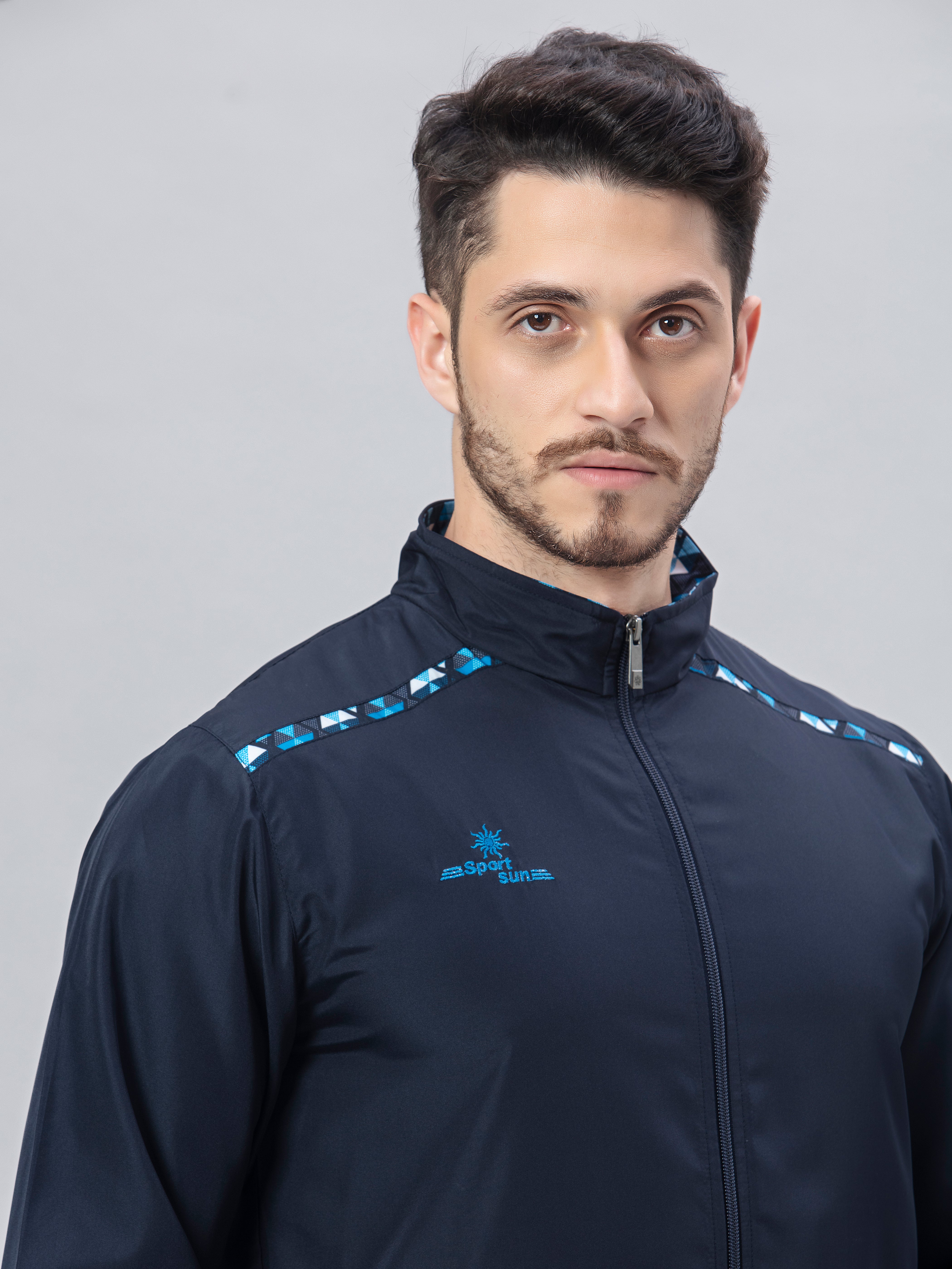 Sport Sun Micro Poly Navy Blue Track Suit