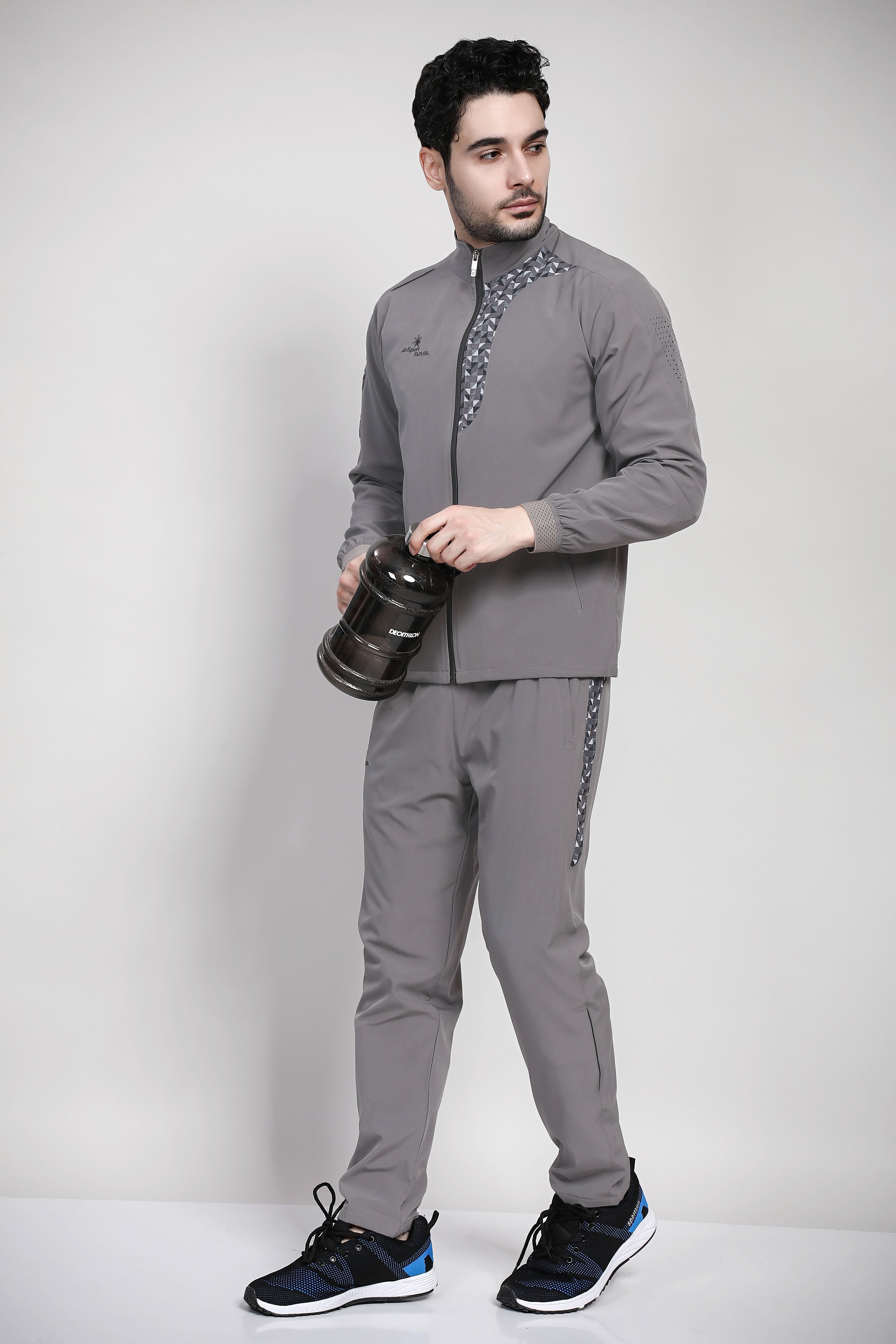 Sport Sun Micro Poly Charcoal Track Suit