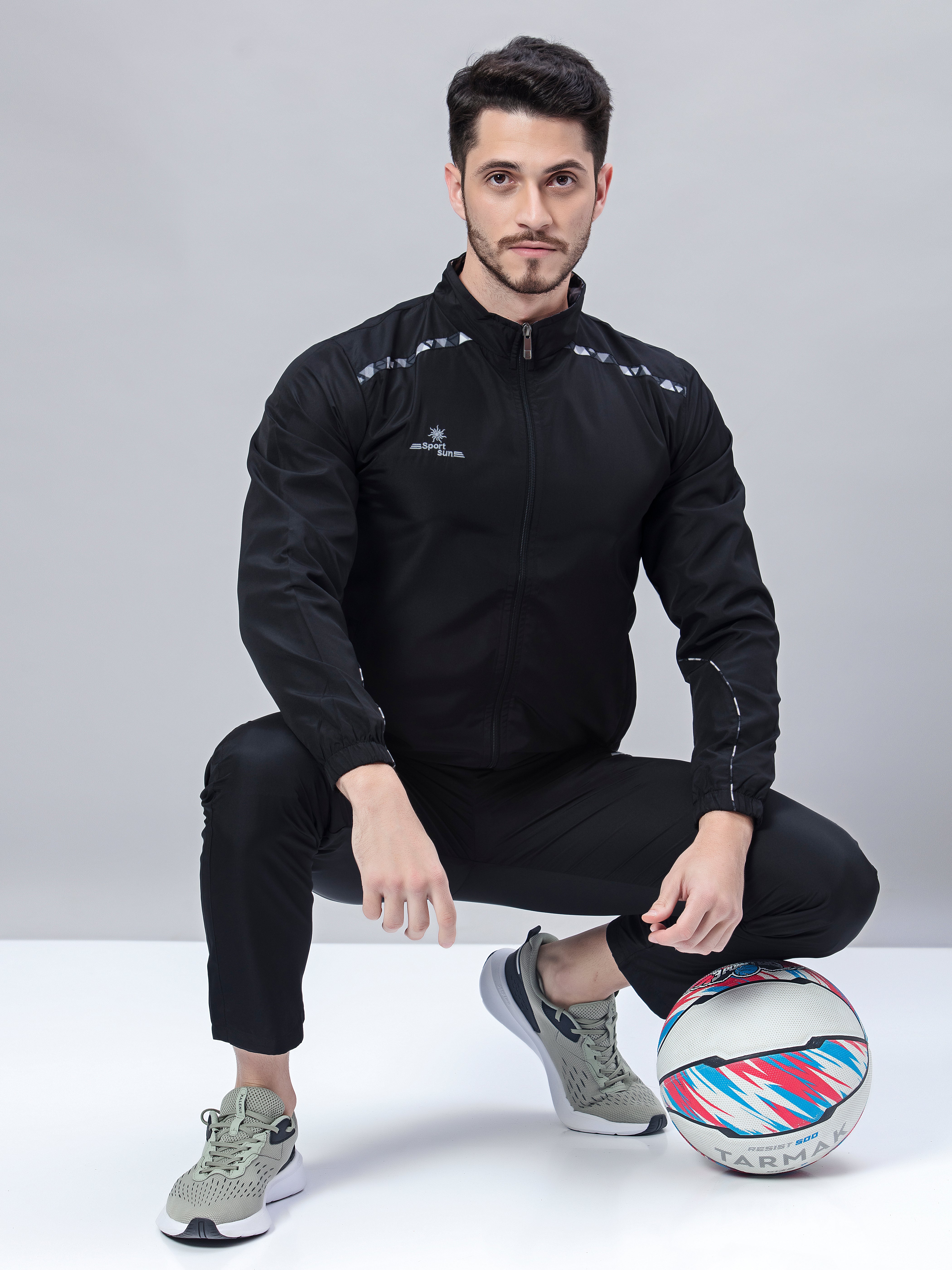 Sport Sun Micro Poly Black Track Suit