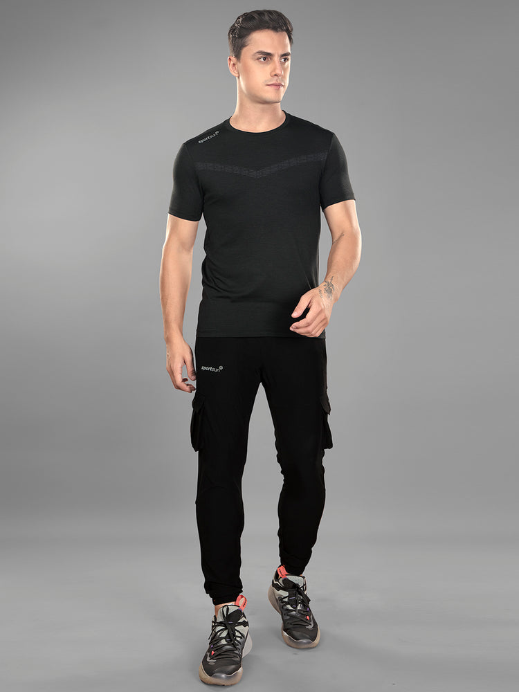 Sport Sun Playcool Pro Round Neck Black T Shirt