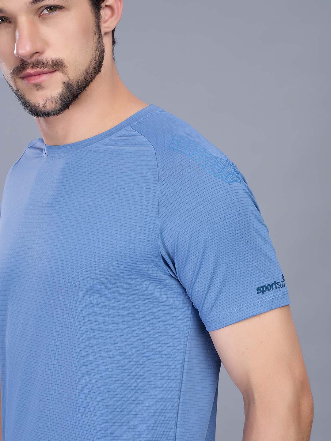 Men’s Active Stretchable Round Neck Sports T Shirt