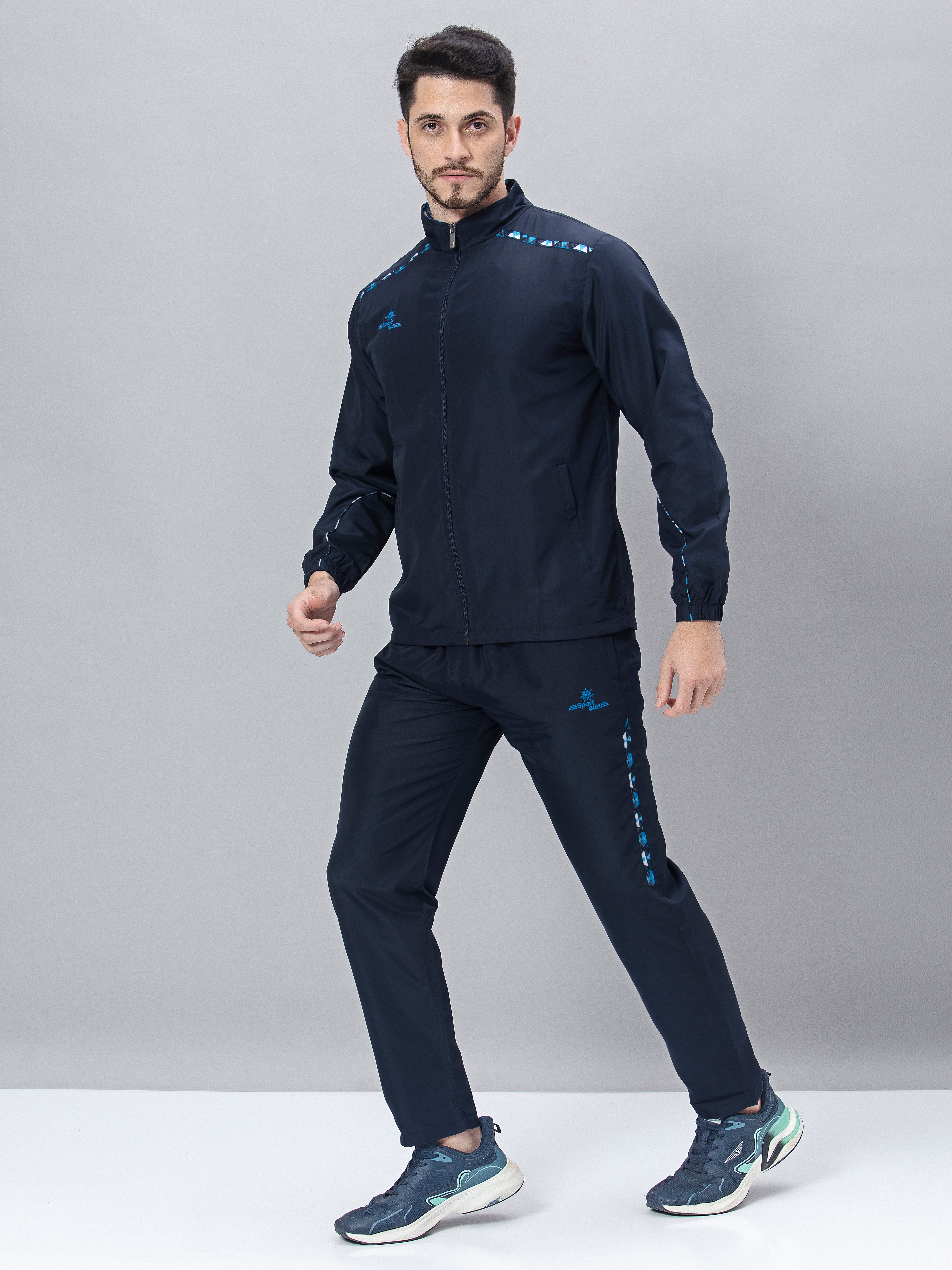 Sport Sun Micro Poly Navy Blue Track Suit