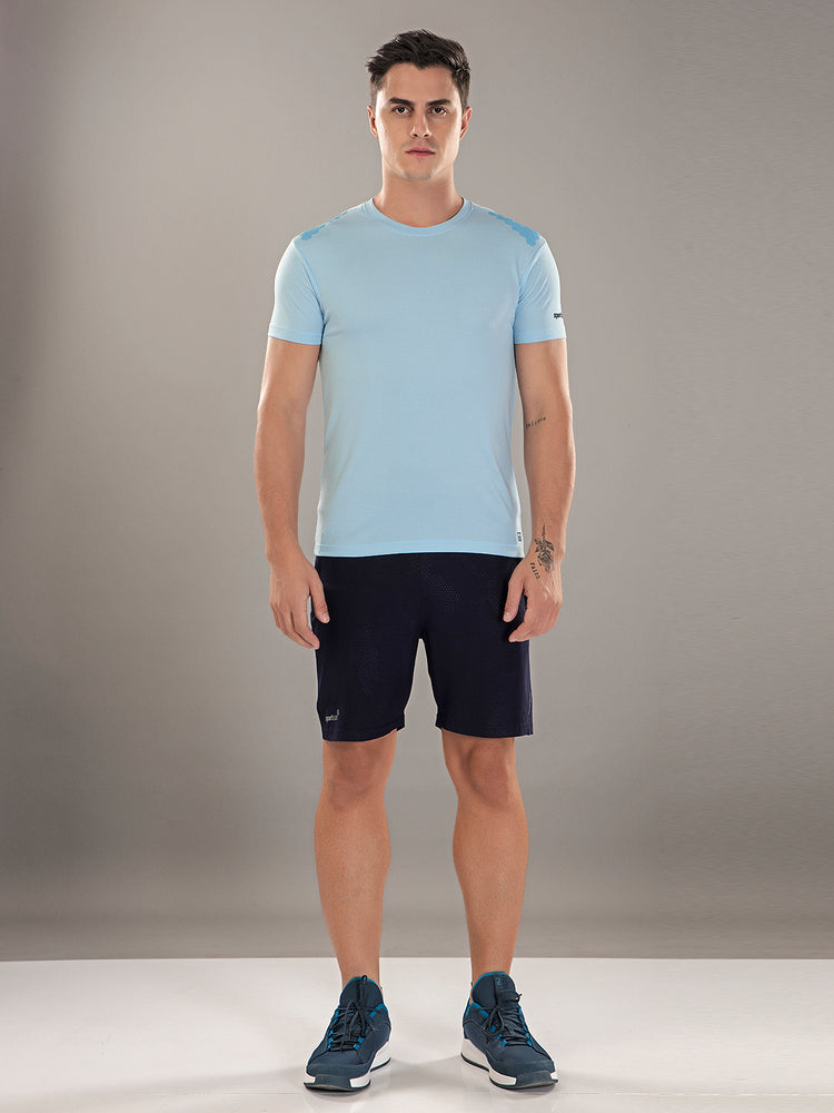 Sport Sun Active Round Neck Sky Blue T Shirt