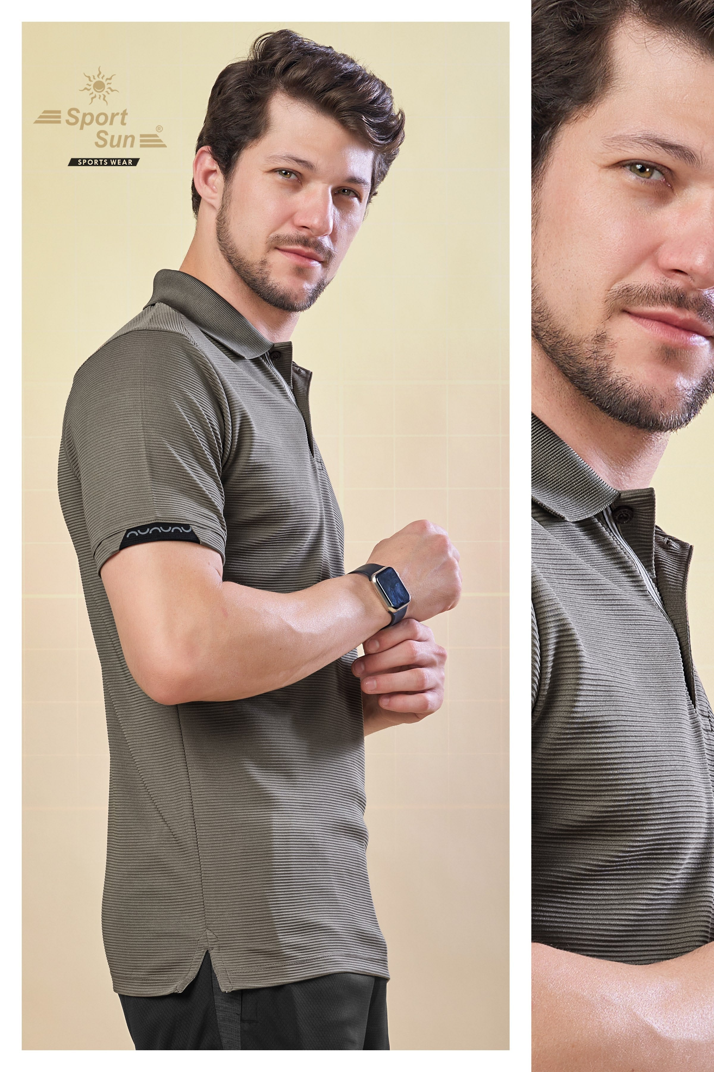 Men’s Stretchable Polo Neck Sports T Shirt