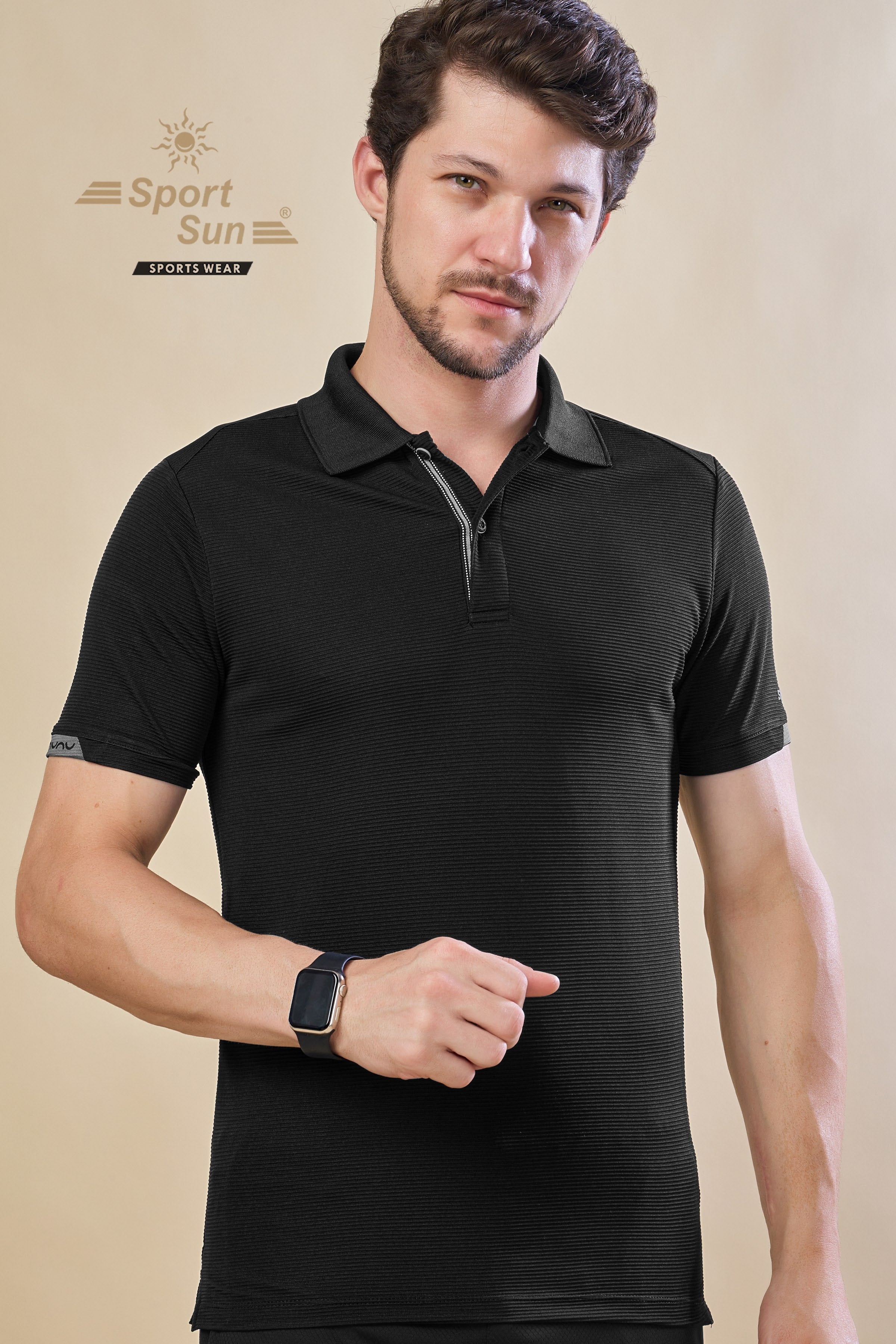 Men’s Stretchable Polo Neck Sports T Shirt