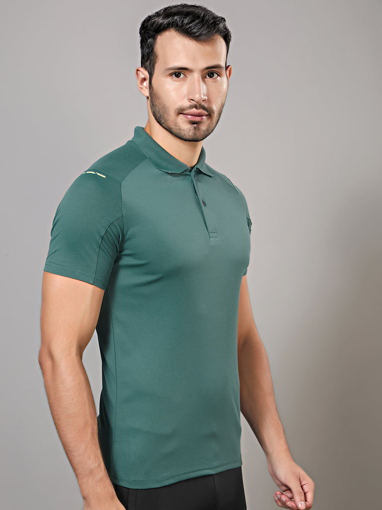 Sport Sun Dry fit Polo Green T Shirt