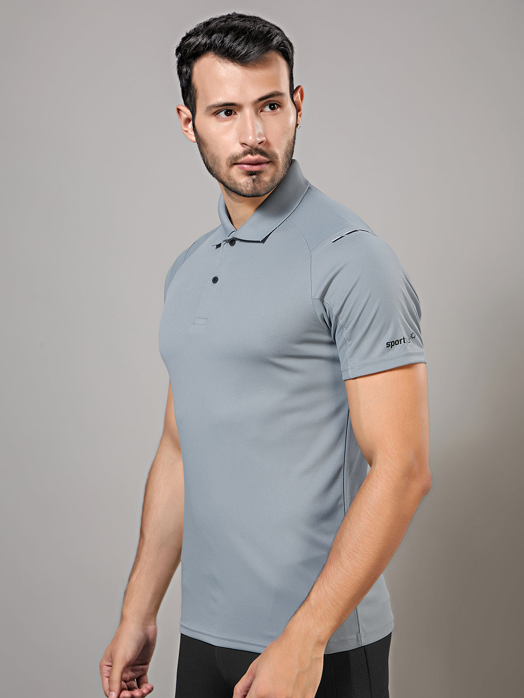 Sport Sun Dry fit Polo Light Grey T Shirt