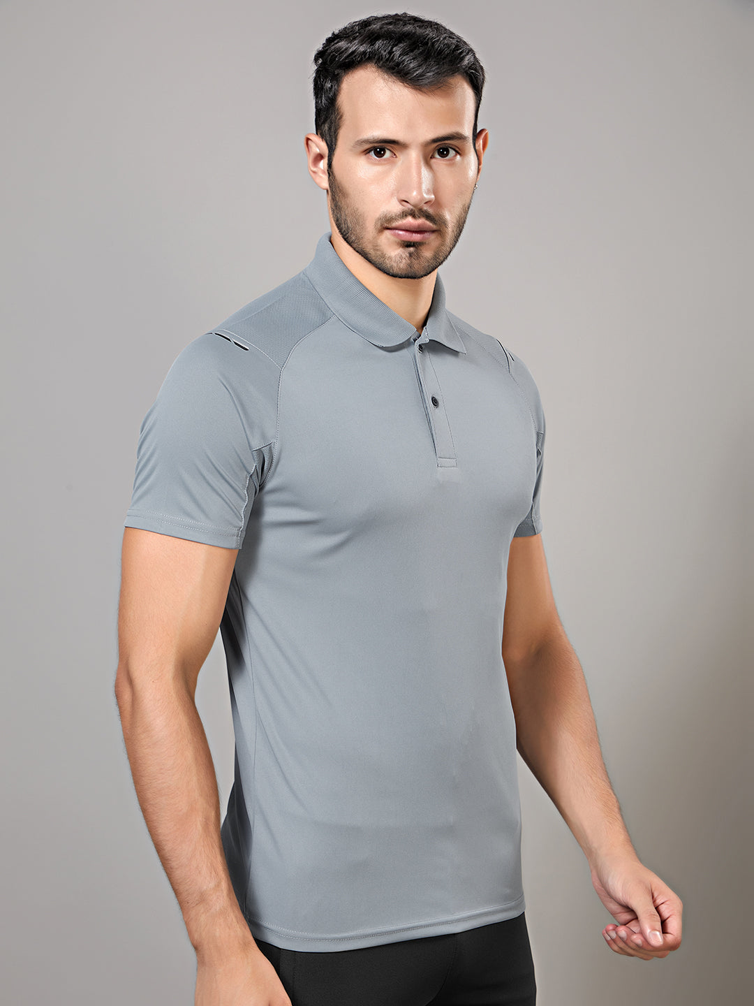 Sport Sun Dry fit Polo Light Grey T Shirt