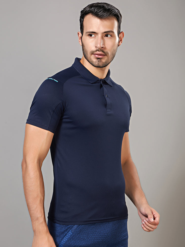 Sport Sun Dry fit Polo Navy Blue T Shirt