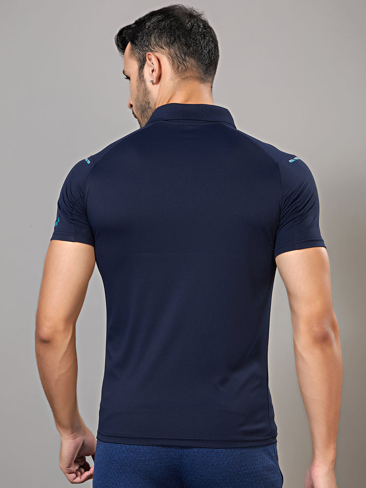 Sport Sun Dry fit Polo Navy Blue T Shirt