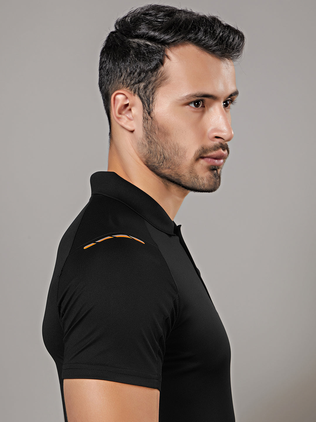 Sport Sun Dry fit Polo Black T Shirt