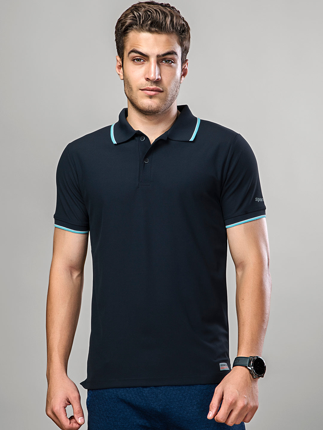 Sport Sun Max Polo Pro Navy Blue T Shirt