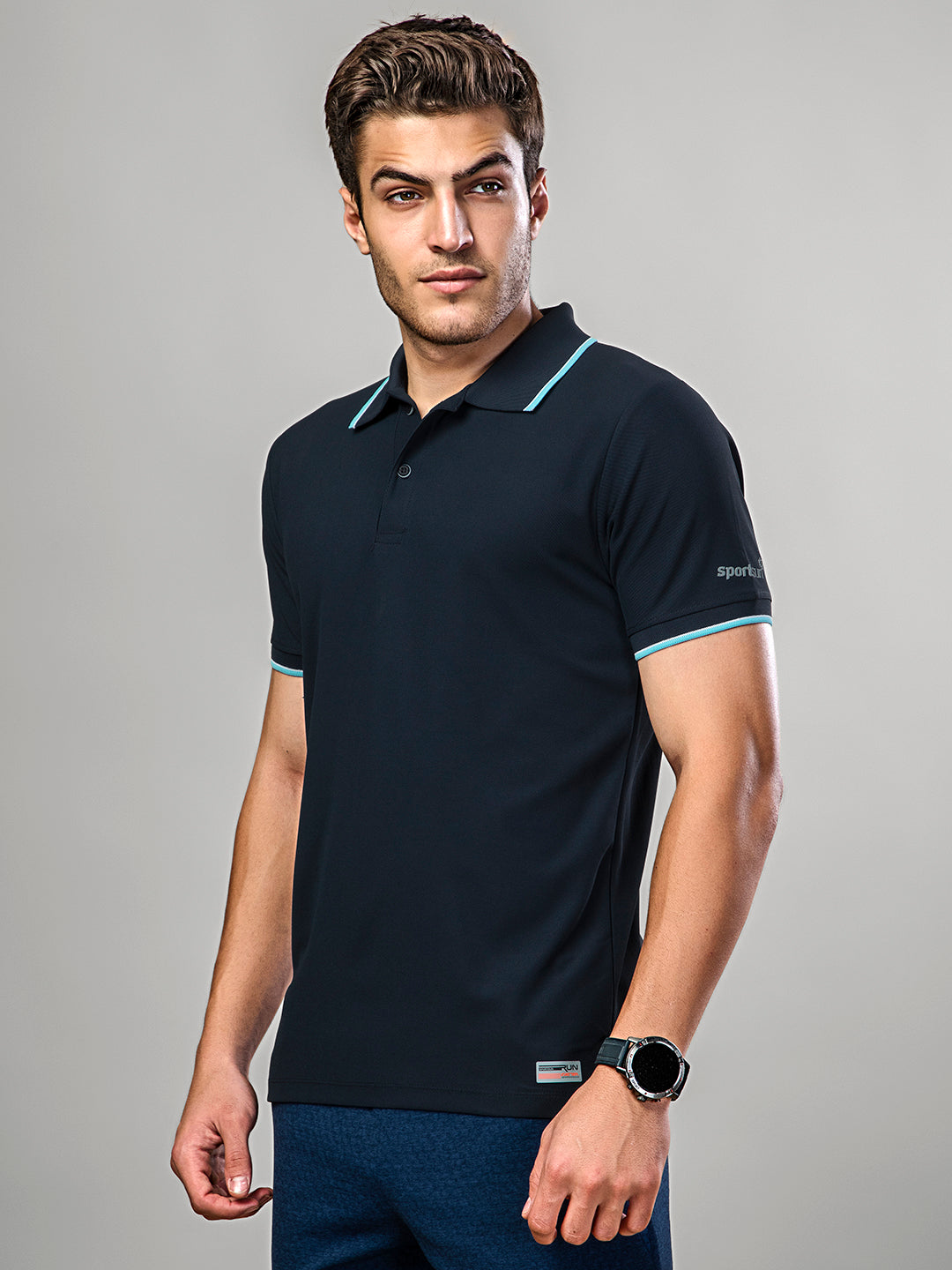 Sport Sun Max Polo Pro Navy Blue T Shirt