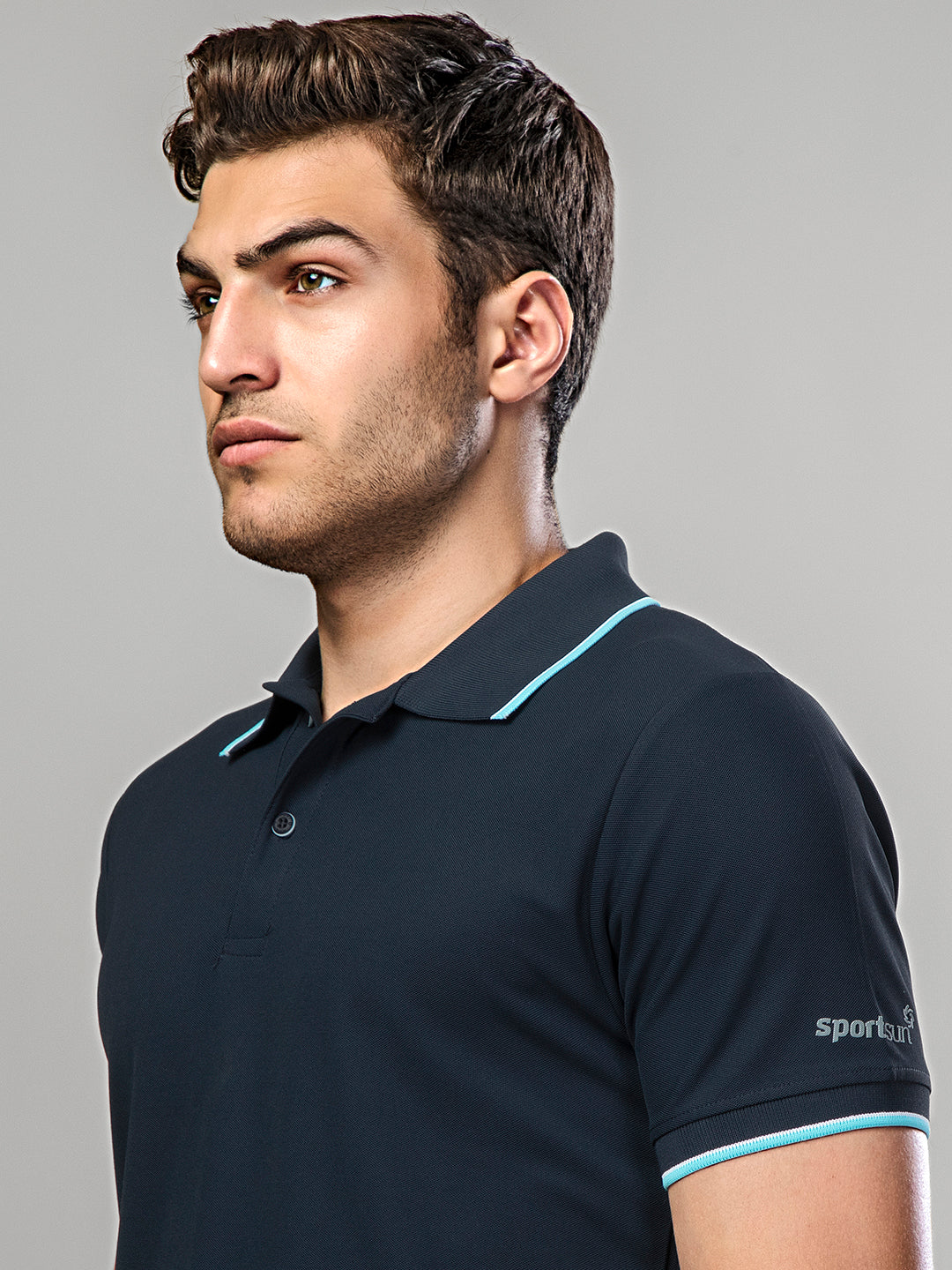 Sport Sun Max Polo Pro Navy Blue T Shirt