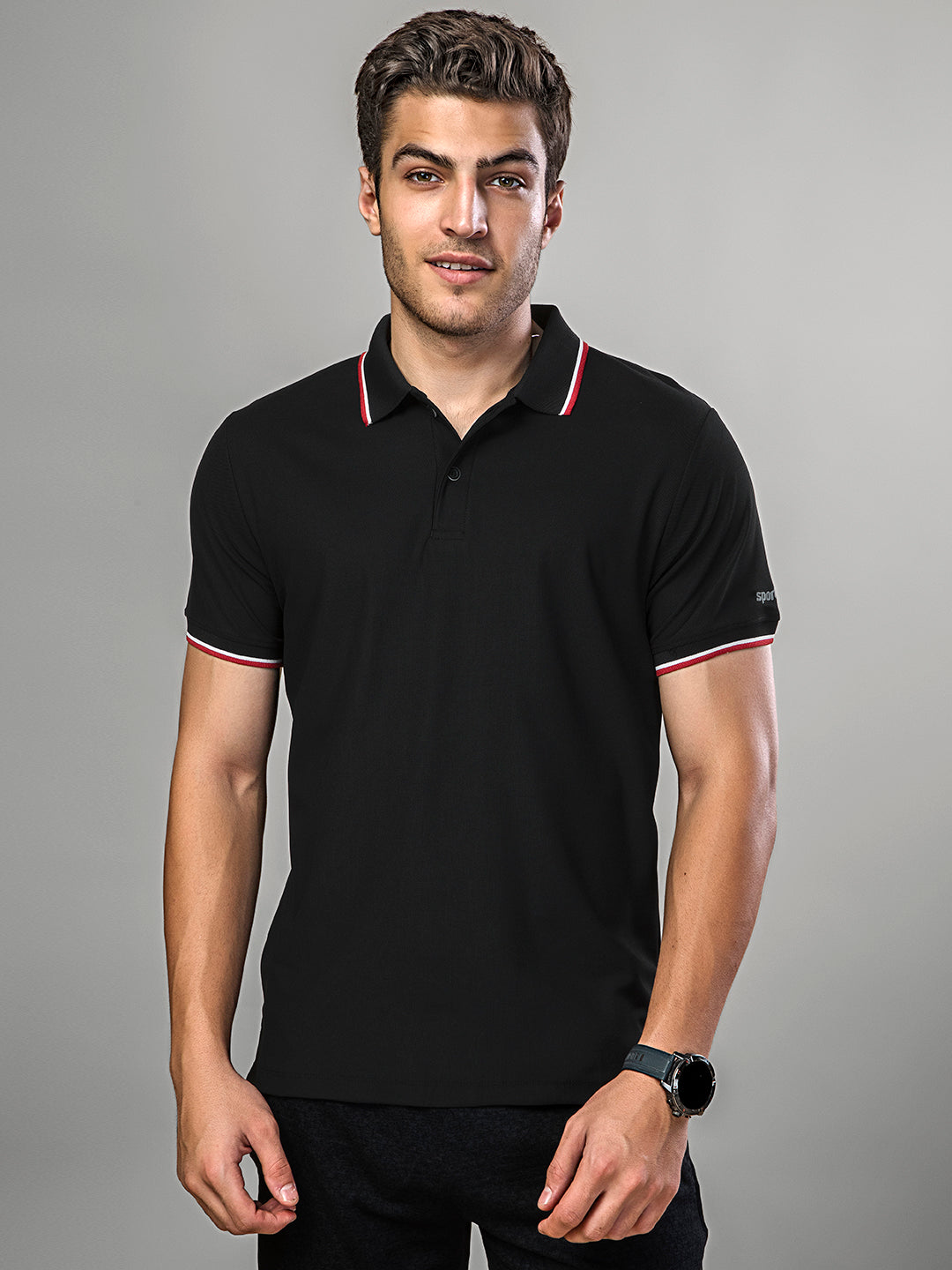 Sport Sun Max Polo Pro Black T Shirt