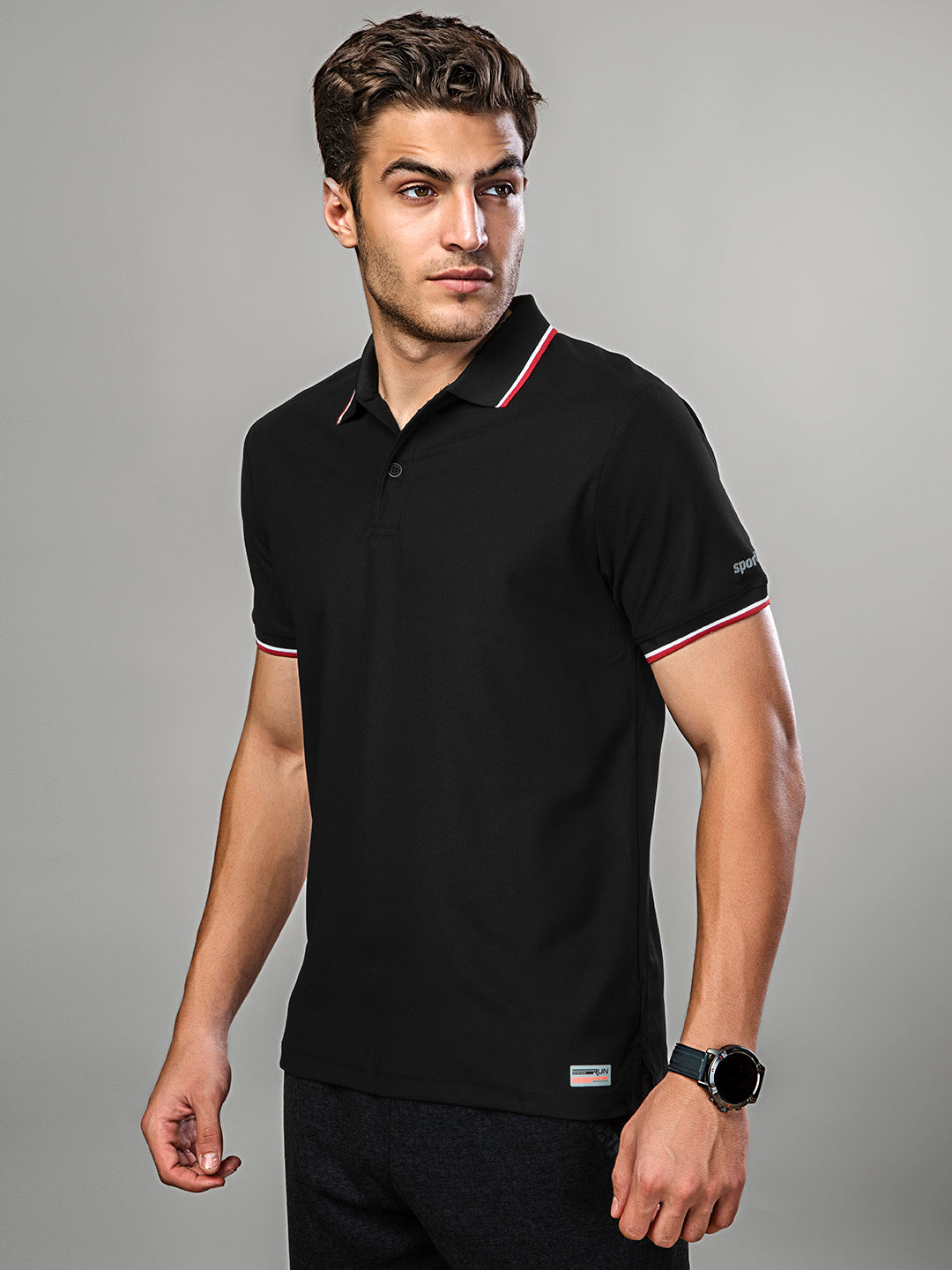 Sport Sun Max Polo Pro Black T Shirt