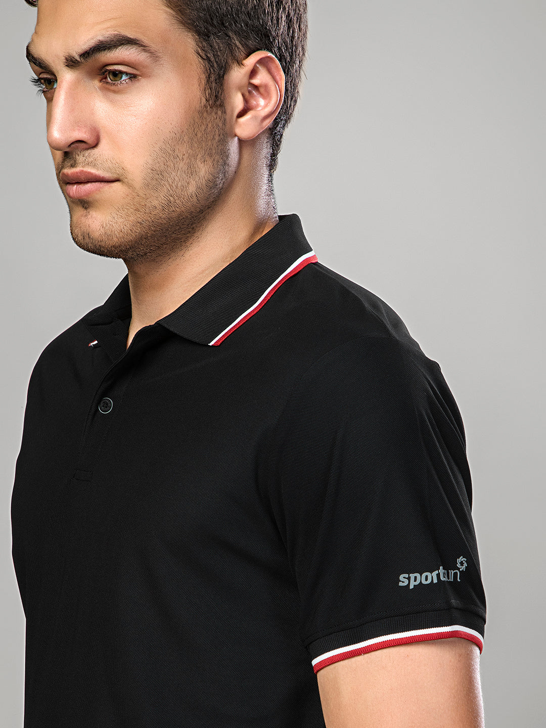 Sport Sun Max Polo Pro Black T Shirt