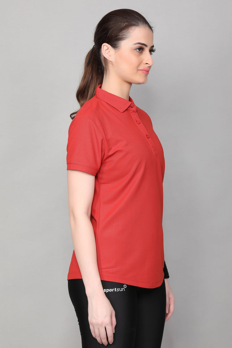 Sport Sun Max Polo Rust T Shirt for Women