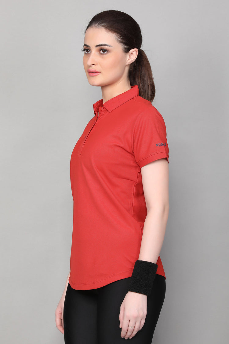 Sport Sun Max Polo Rust T Shirt for Women
