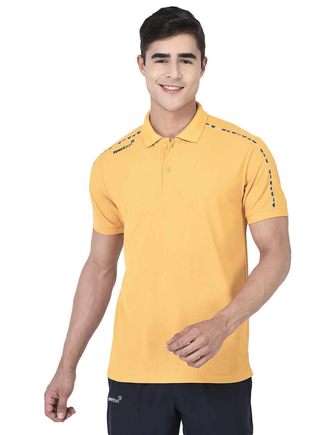 Sport Sun Max Polo Plus Mustard T-shirt for Men