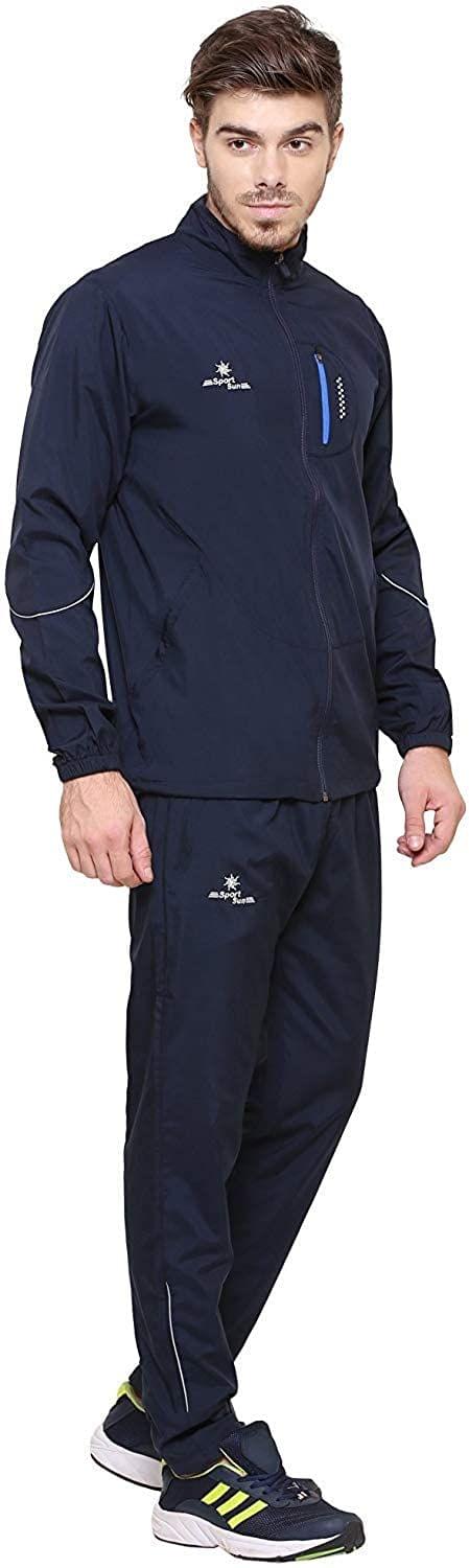 Sport Sun Micro Poly Navy Blue Track Suit for Men
