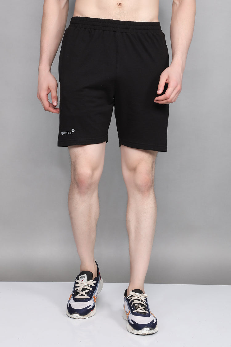 Sport Sun Classic Cotton Black Shorts for men