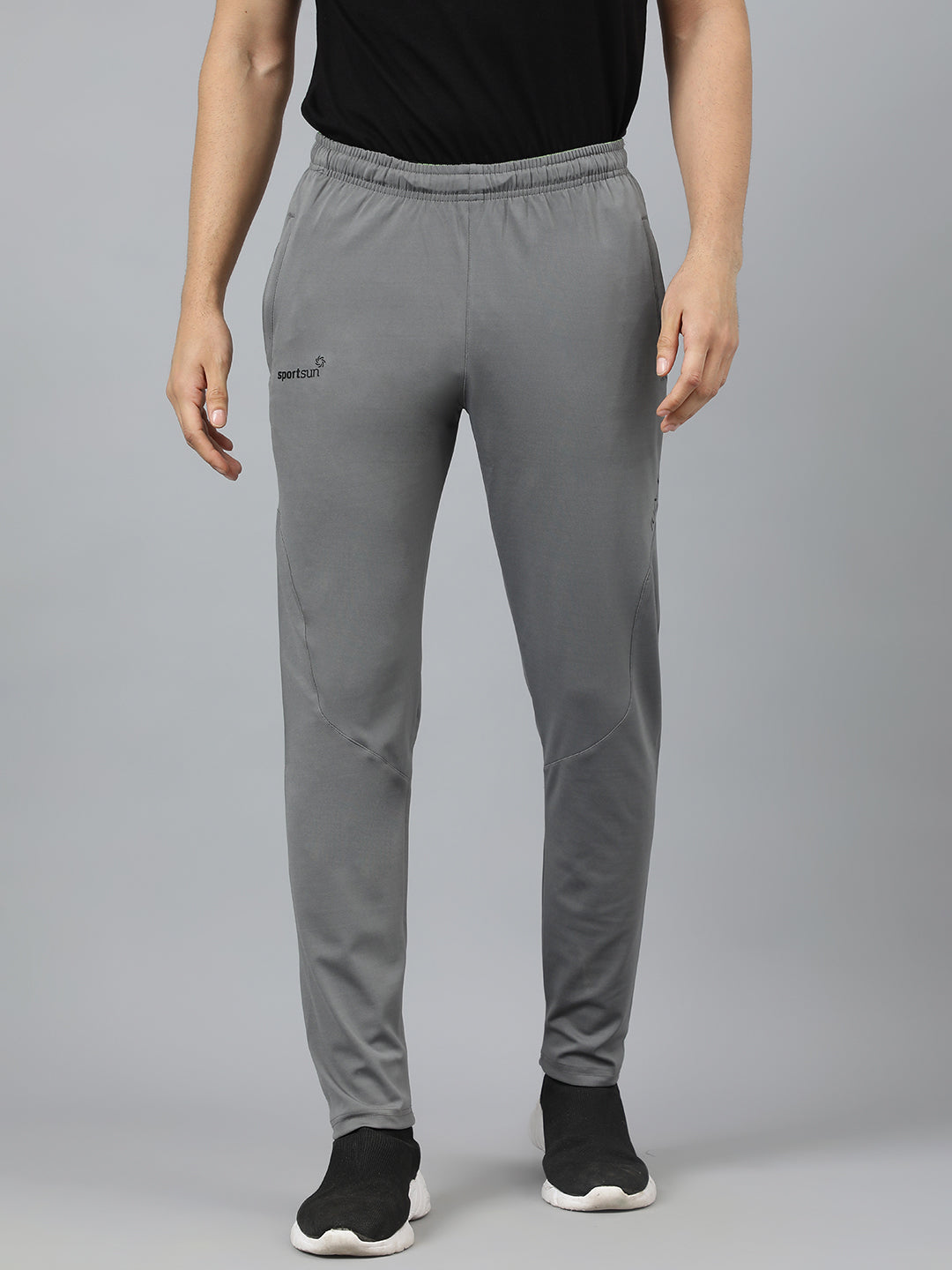 Sport Sun Solid Men Light Grey Pro Track Pant