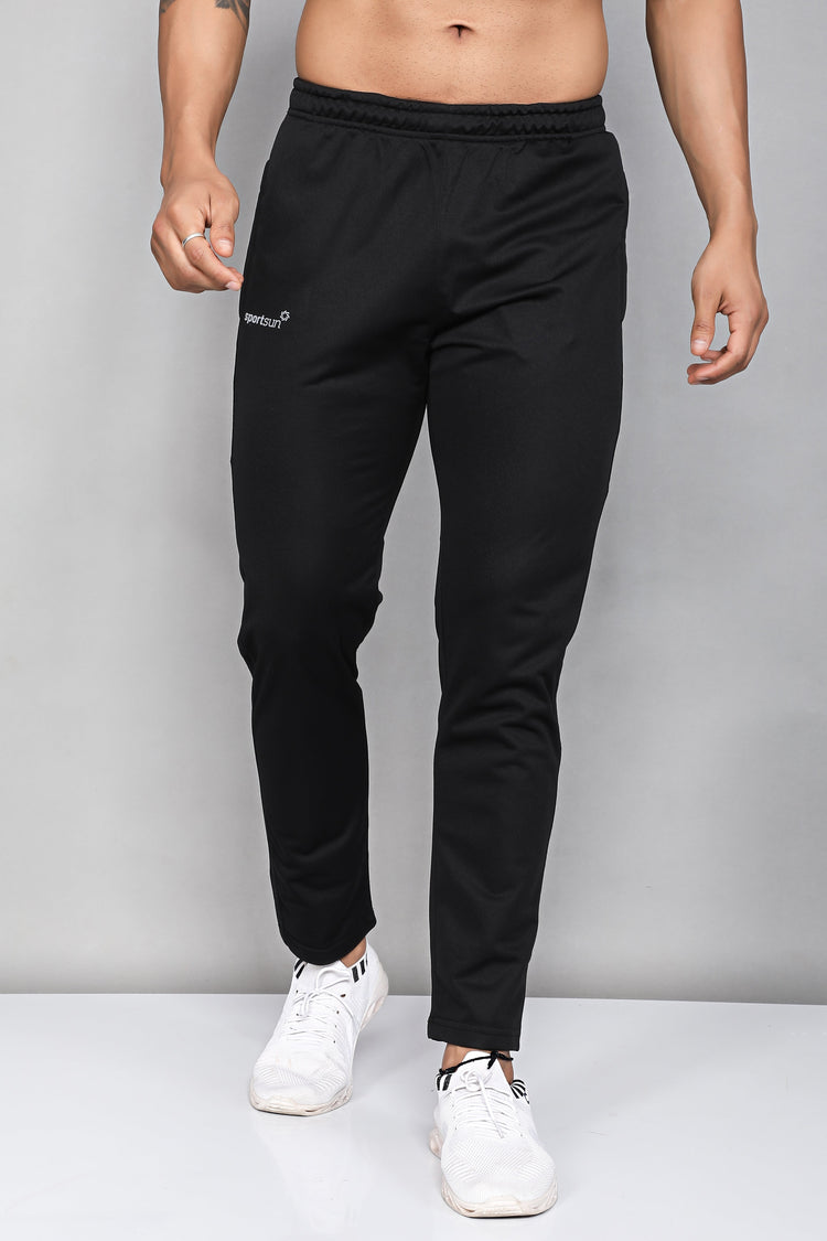 Sport Sun Dry Fit Black Track Pant for Men