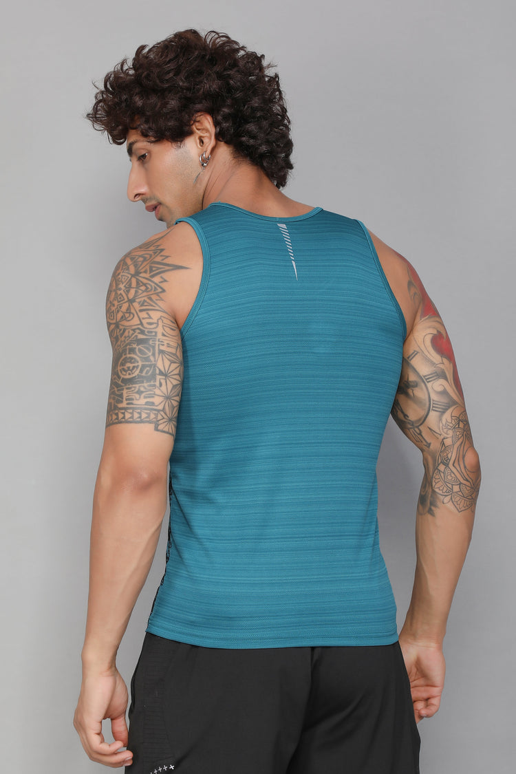 Teal Fitness Vest/Sando