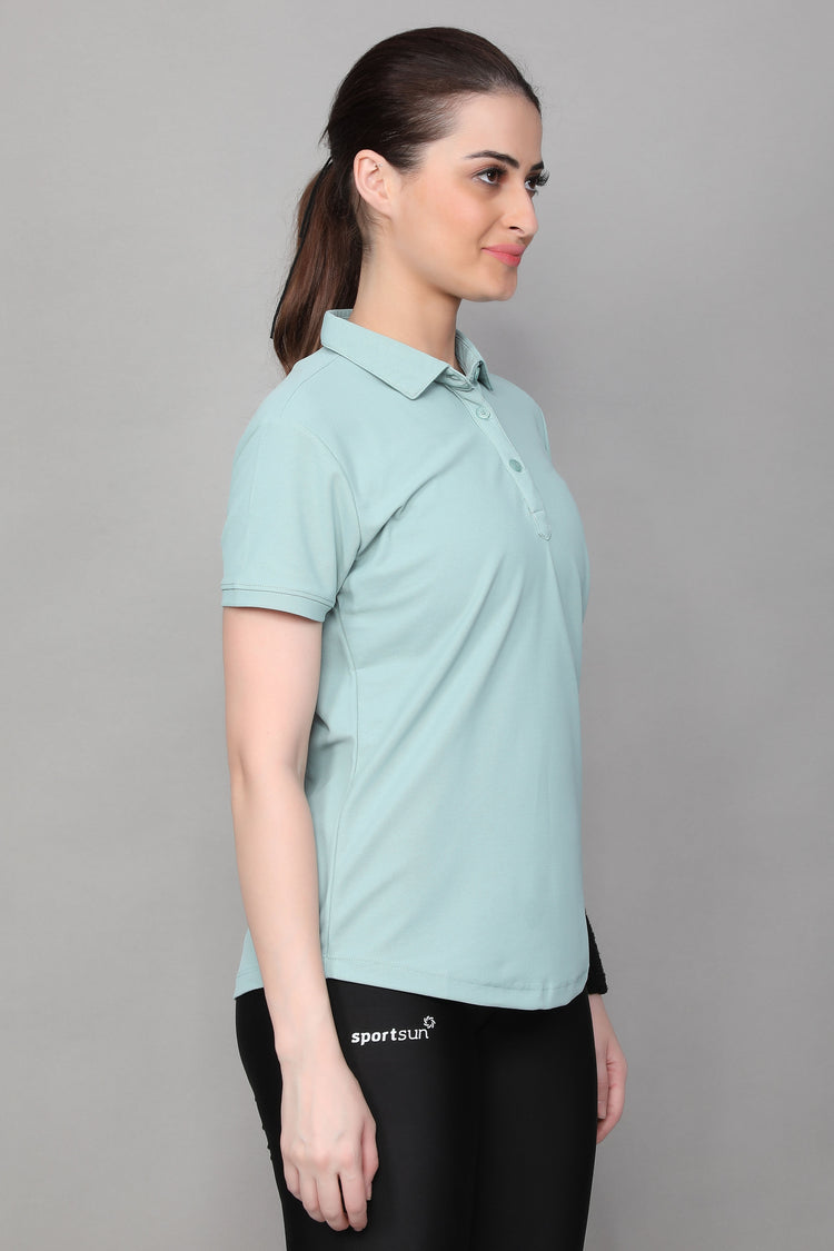 Sport Sun Max Polo Mint T Shirt for Women