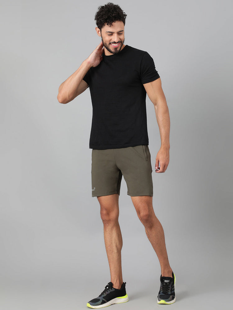 Sport Sun Solid Men Olive Playcool Shorts