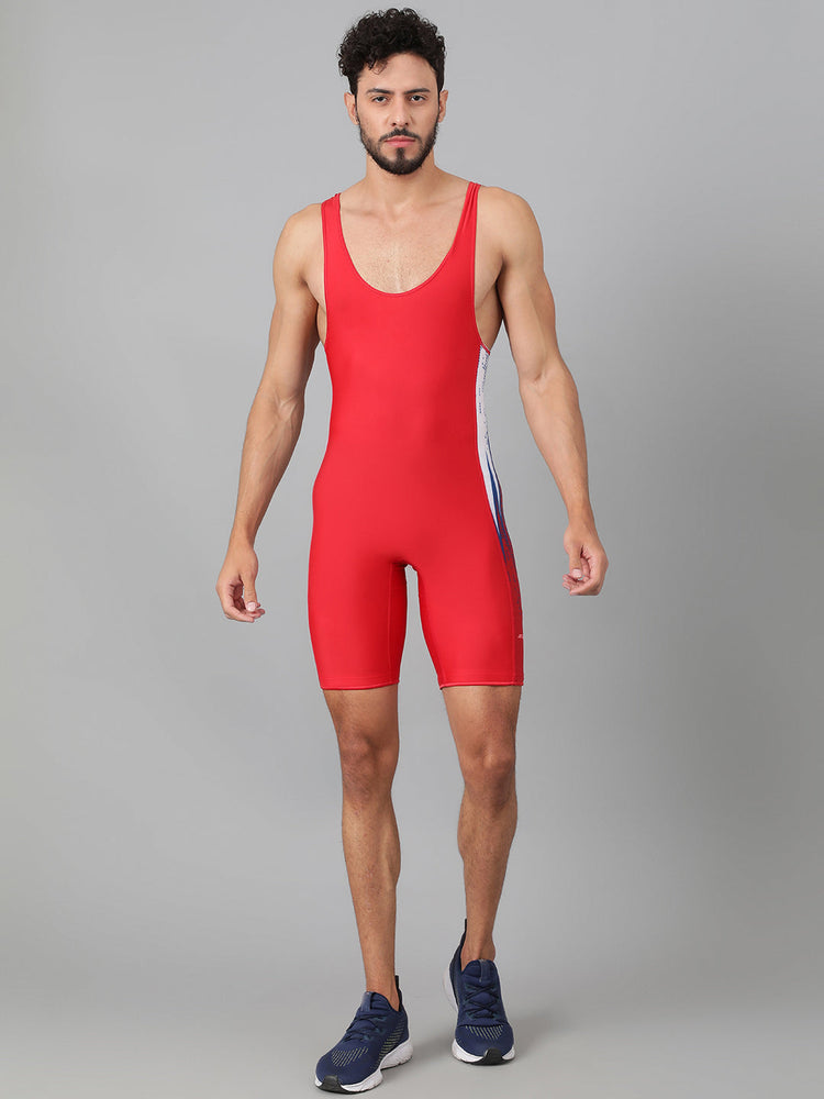 Sport Sun Red Wrestling Costume For Men