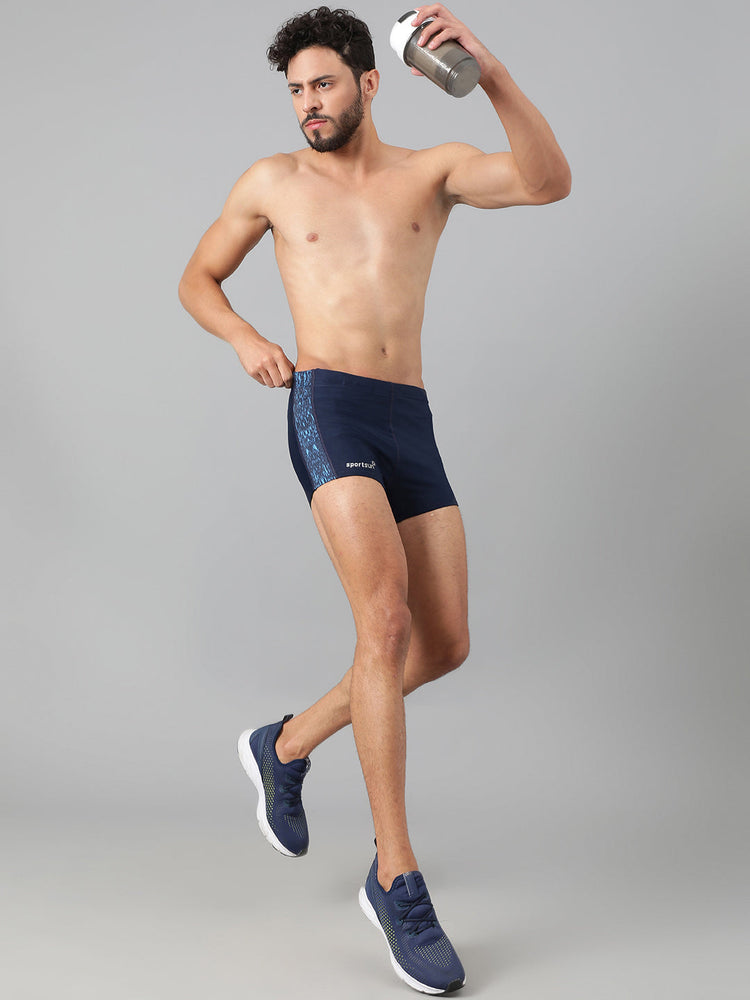 Sport Sun Navy Blue Swimming Costume For Men