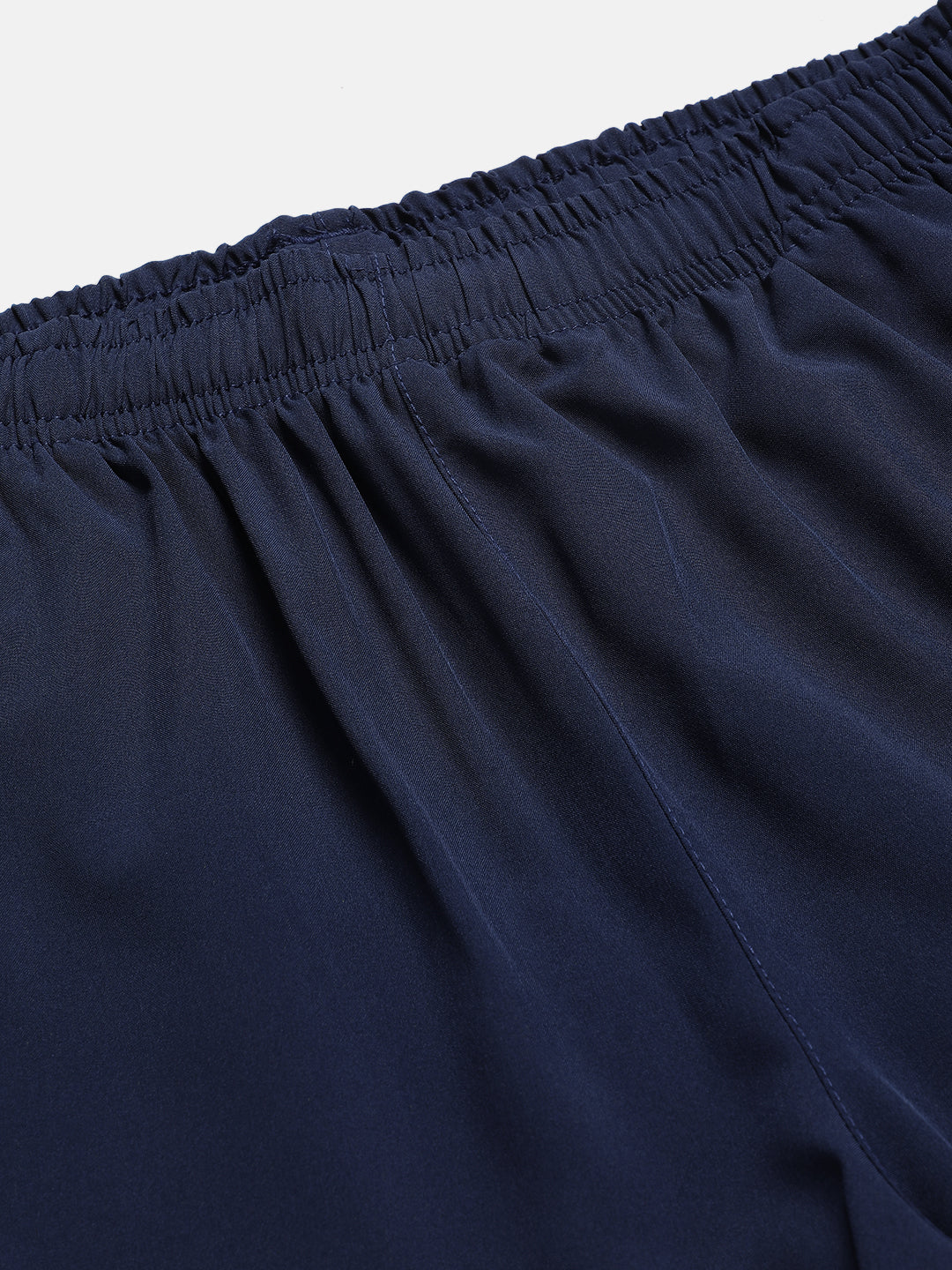 Sport Sun Solid Men NS Lycra Navy Blue Compression Shorts